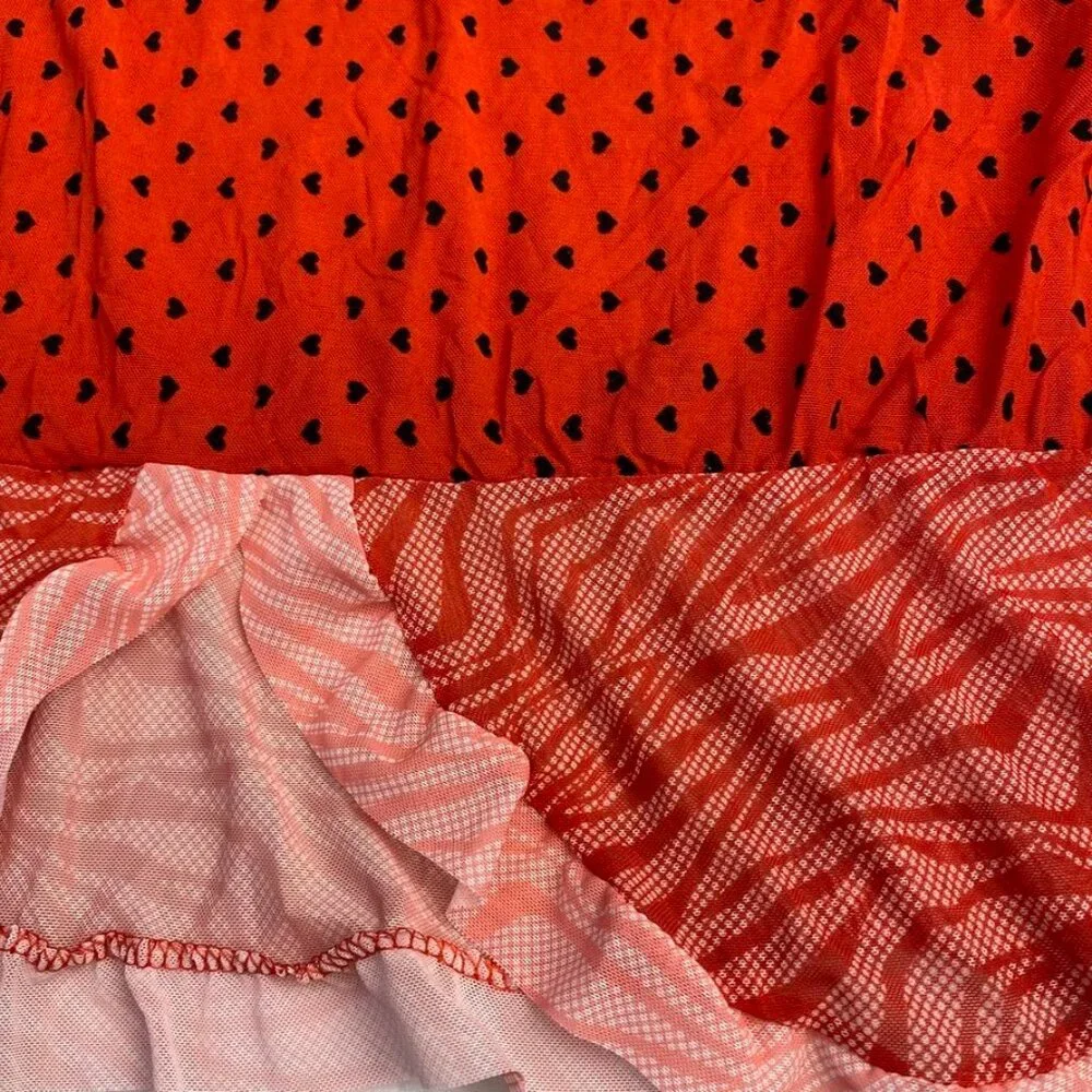 3/$30 Bundle • Rust Heart Pink Zebra Babydoll LS14 NWT